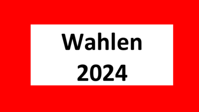 Bild mit dem Text "Wahlen 2024" in rot eingerahmt
